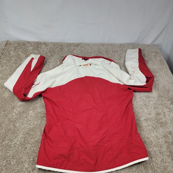 Columbia Womans Bugaboo Jacket Waterproof Windproof Coat Sz Medium, Red, White - Picture 4 of 4